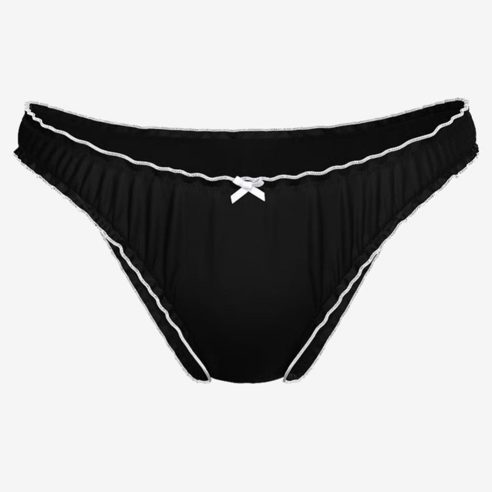 New! Frankie's Bikinis x PINK Hudson Ruffled Bloomer Bikini Bottom 1574